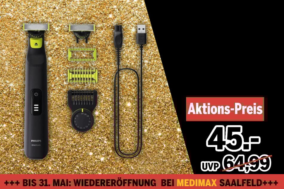 Der Philips OneBlade Pro 360 für nur 45 statt 64,99 Euro.