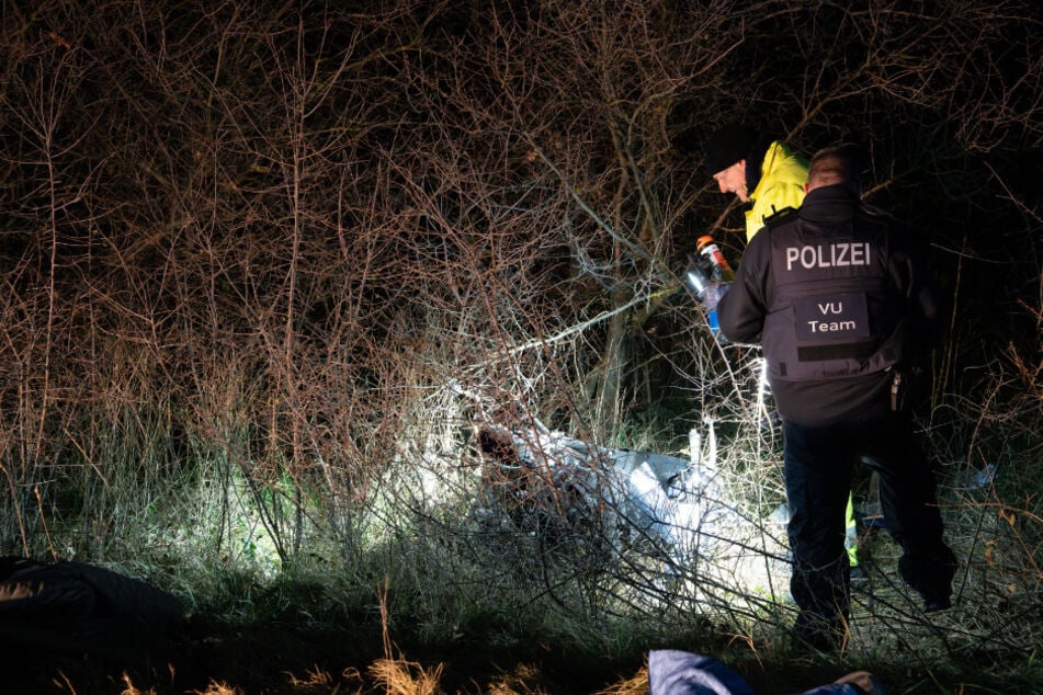 Das Kleinkraftrad des Seniors wurde bei dem Unfall in ein angrenzendes Gebüsch geschleudert.