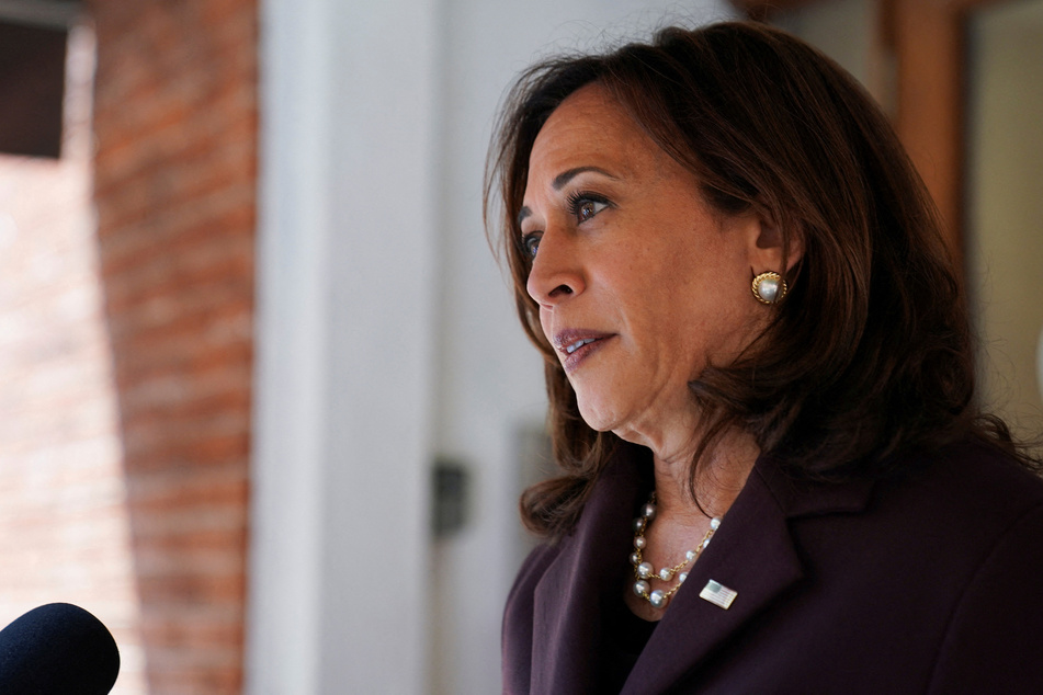 VP Kamala Harris speaking to the media in LA after a tour of small businesses.