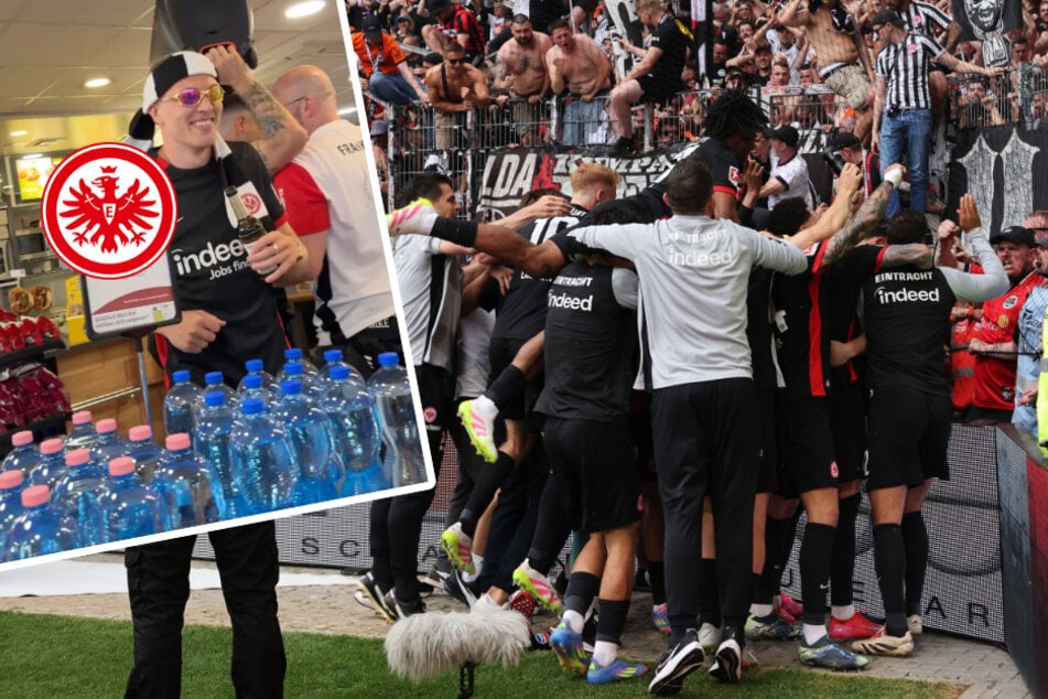 Eintracht in der CL: SGE-Profis feiern in Raststätten-Tankstelle
