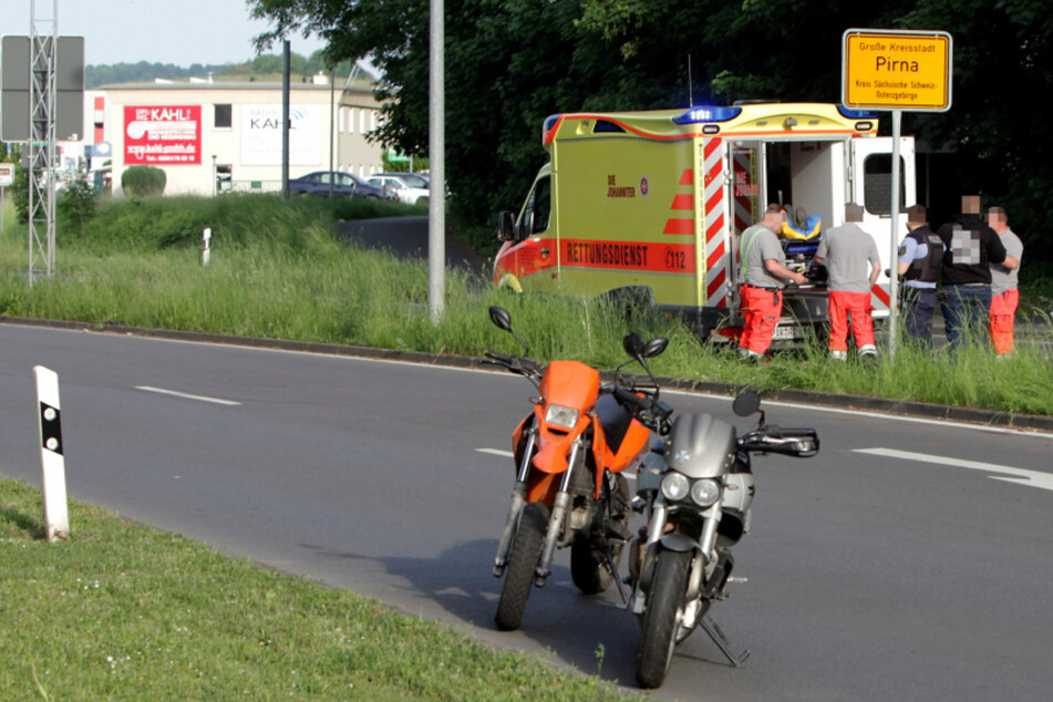 Der junge Mann (20) verletzte sich schwer und wurde nach dem Unfall mit einem Hubschrauber nach Dresden geflogen.