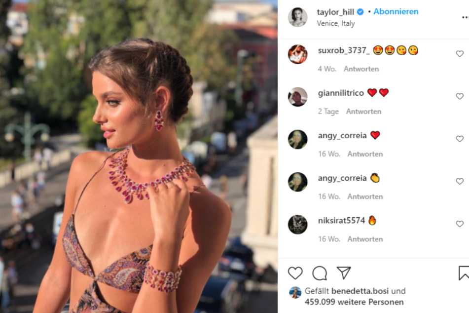 Elegant und schön: Super-Model Taylor Hill.