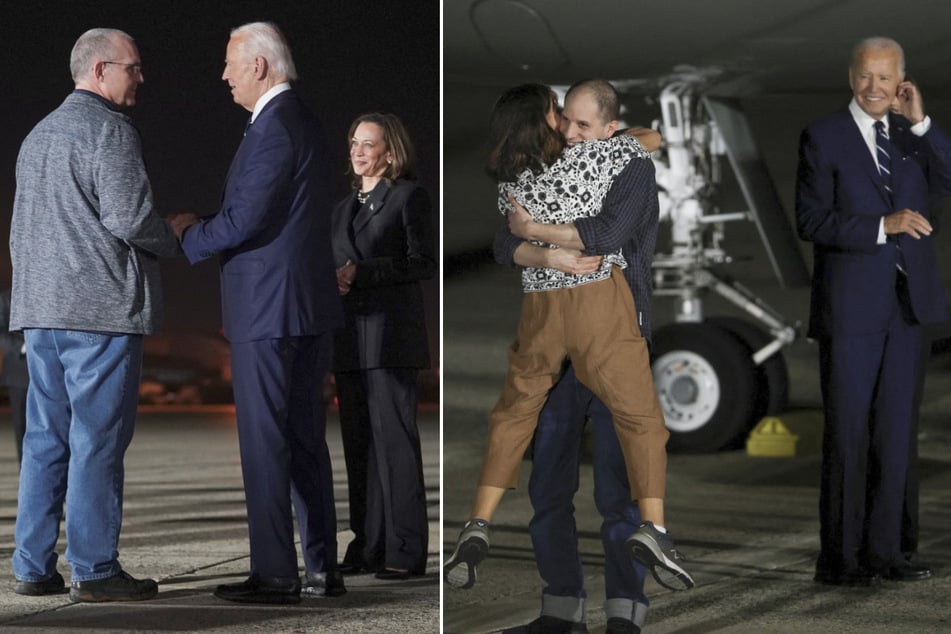 Biden and Harris greet Evan Gershkovich and others freed from Russian detention in emotional return