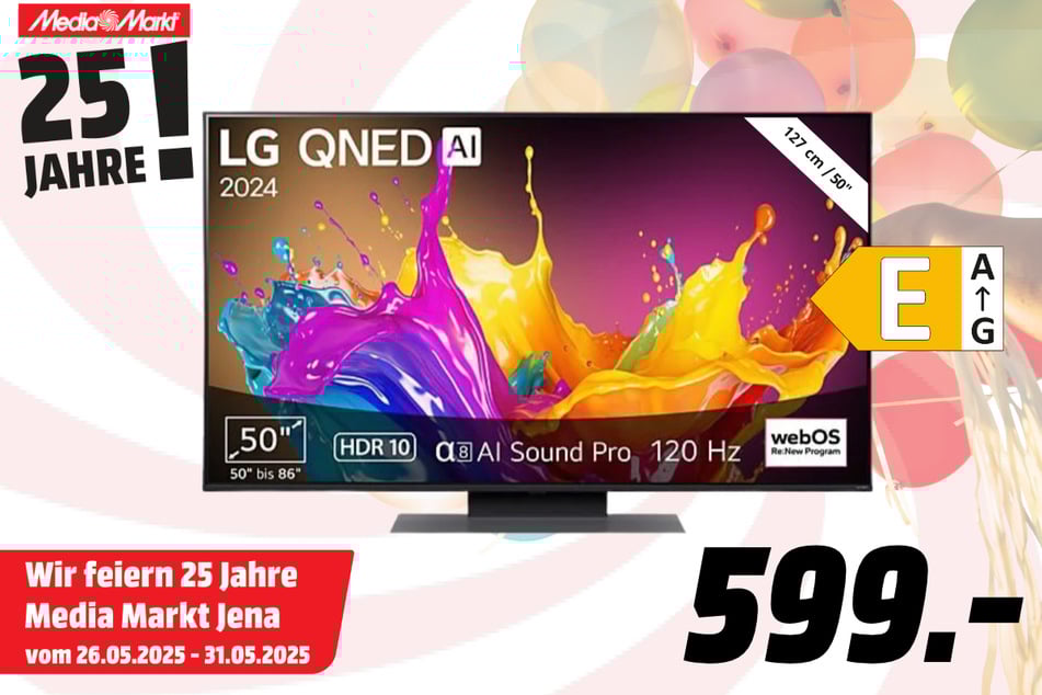 50-Zoll LG-Fernseher
für 599 Euro.