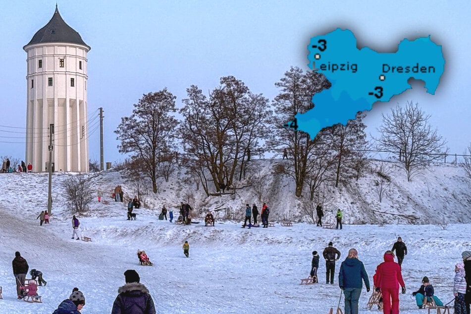 In Sachsen gab es einen erneuten Wintereinbruch mit bis zu sieben Zentimetern Neuschnee.