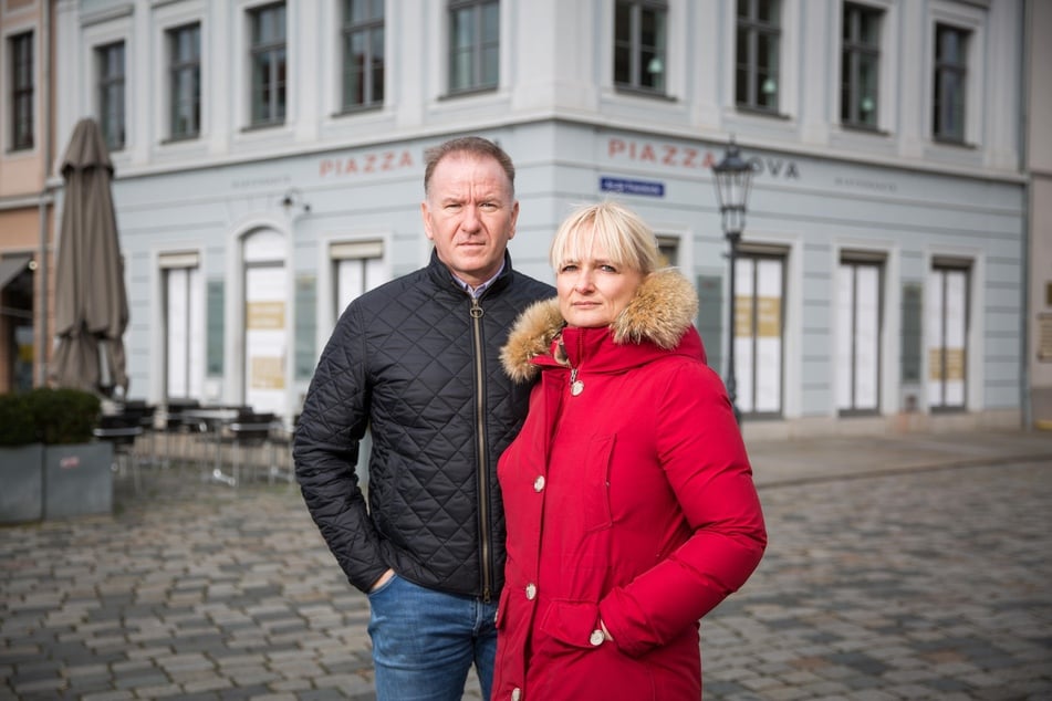 Janet Kosiol (52) - hier mit ihrem Mann Maik (59) - wird den Standort am Blauen Wunder in die Zukunft führen.