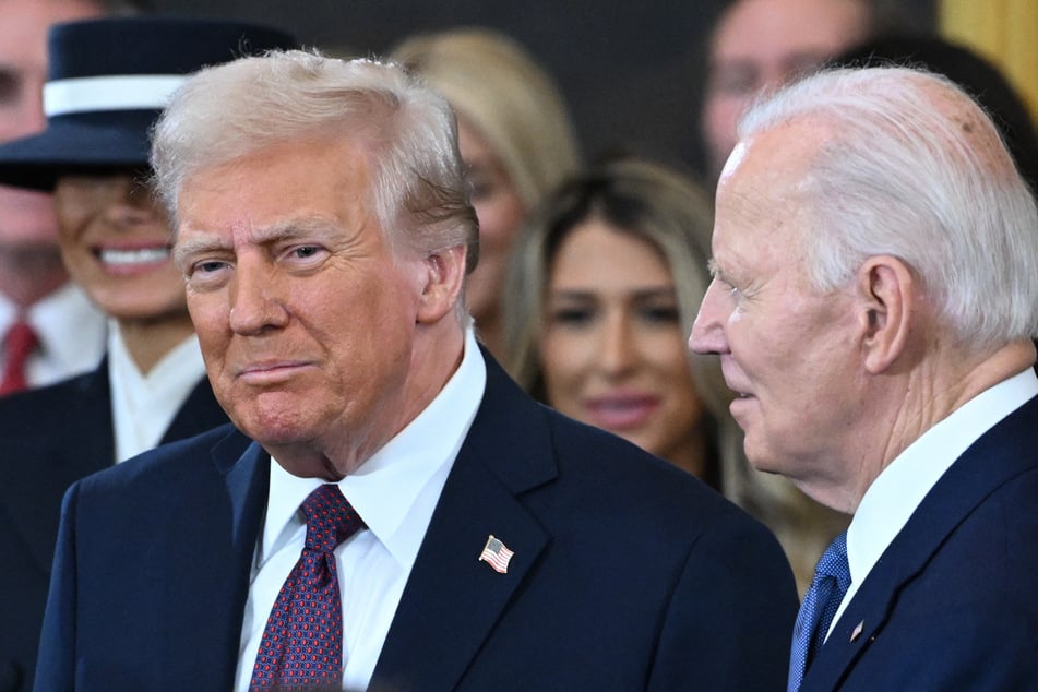 Donald Trump (l.) used his inauguration speech to preview a raft of sweeping energy-related federal orders aimed at undoing Joe Biden's climate legacy.