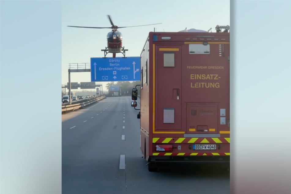 Ein Rettungshubschrauber wurde vorsorglich angefordert.