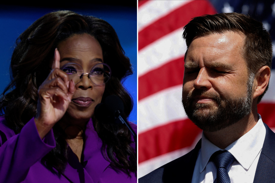 Oprah uses DNC speech to shade JD Vance over "childless cat ladies" comment