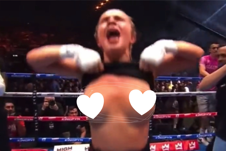 Influencerin Daniella Hemsley (23) springt nach einem gewonnenen Boxkampf völlig enthemmt umher und zeigt ihre Brüste.