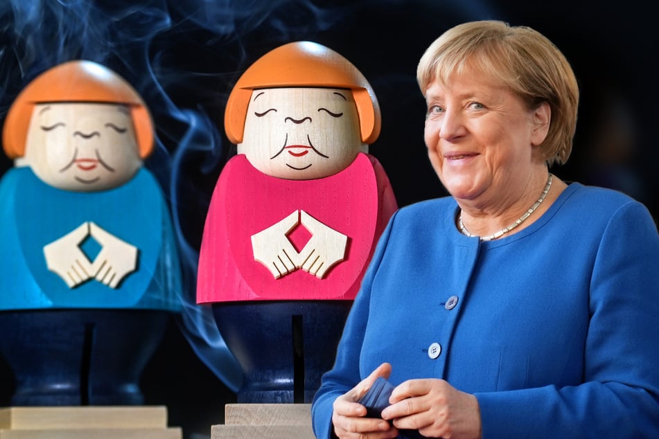 Für ihr Räucherfrauchen: "Mutti" Merkel bedankt sich bei Seiffener Schnitzern
