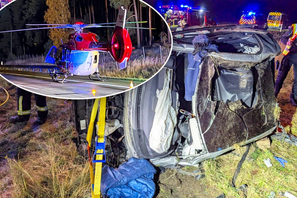 Unfall A9: Heftiger Unfall auf A9: Fahrer aus Mercedes geschleudert und darunter begraben