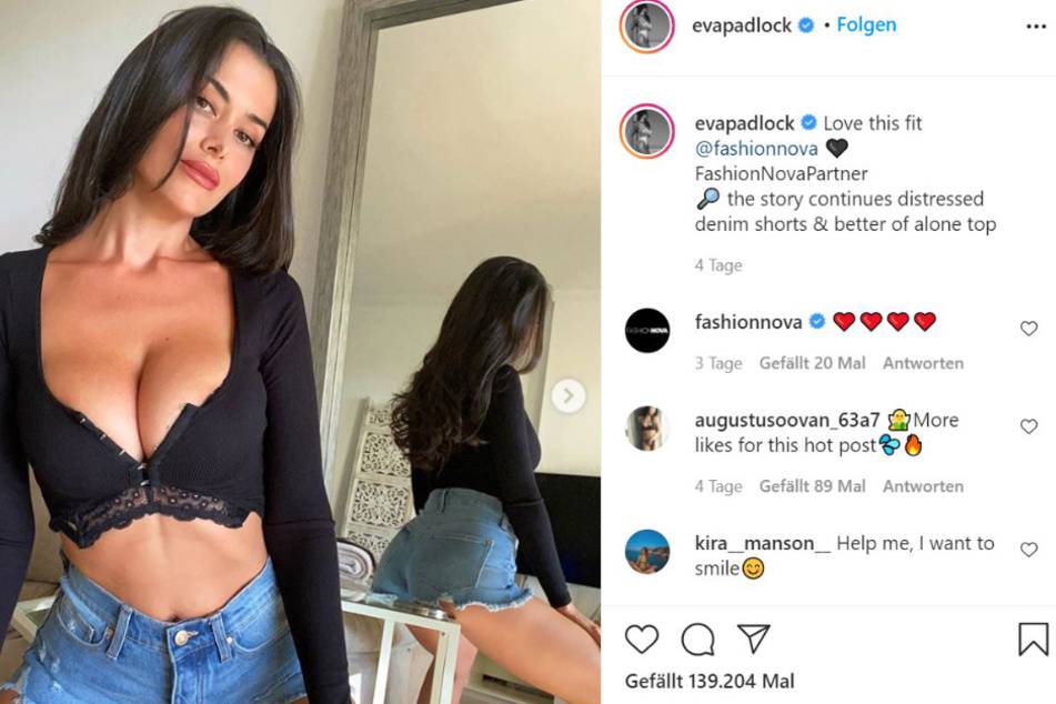 Eva Padlock (36) gewährt wieder tiefe Einblicke.