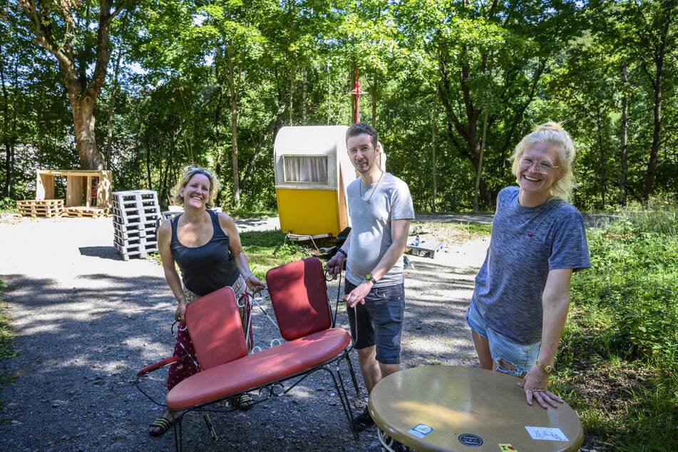Die Vorstände des Vereins "MitSinnen" Jane Junghans (44, v.l.), Oliver Lorenz (37) und Heidi Speck (36) freuen sich schon auf das Festival.