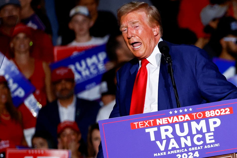 Republican presidential nominee Donald Trump speaks at a rally in Las Vegas, Nevada, on September 13, 2024.