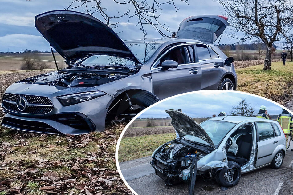 Autos krachen frontal zusammen: Eine Frau verletzt