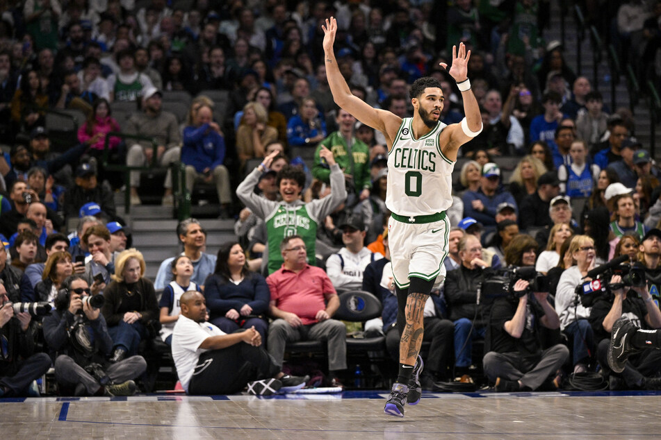 Jayson Tatum registered his second career triple-double as the Boston Celtics beat the Dallas Mavericks.
