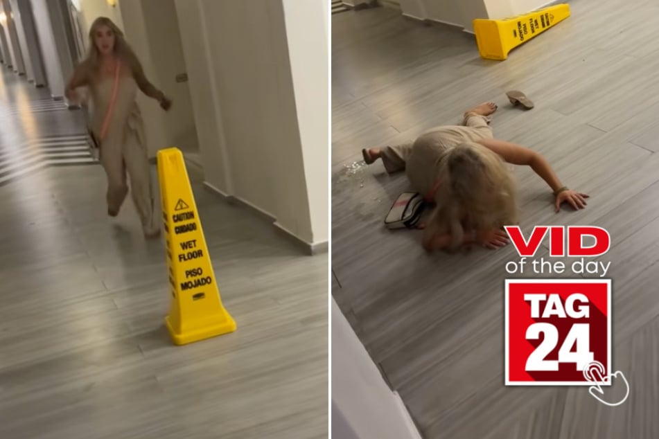 viral videos: Viral Video of the Day for November 20, 2025: Wife's hotel hallway jump goes hilariously wrong