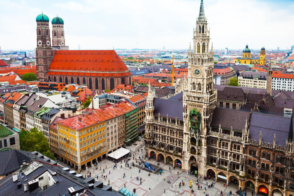 Der Marienplatz in München - auch für die Landeshauptstadt von Bayern sieht die Bank UBS die Gefahr der Bildung einer Immobilienblase.