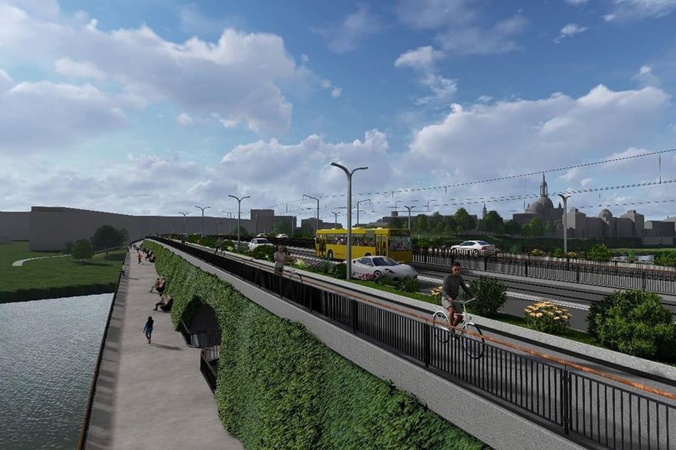 Platz zwei: Brücke mit zwei Ebenen und "grünem Balkon".