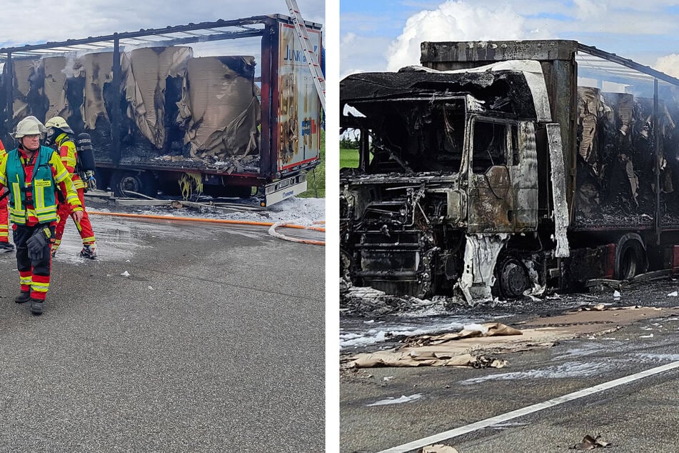 Unfall A81: Lastwagen ging in Flammen auf: Weiterhin gute Nerven auf A81 nötig