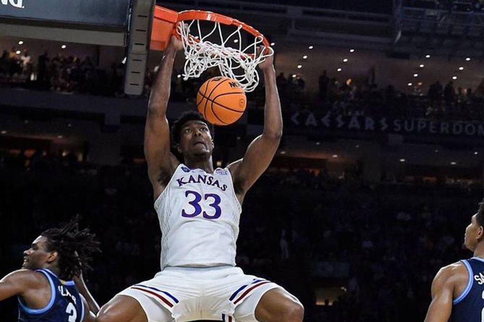 Jayhawks forward David McCormack earned his first double-double of the tournament against UNC on Monday night.