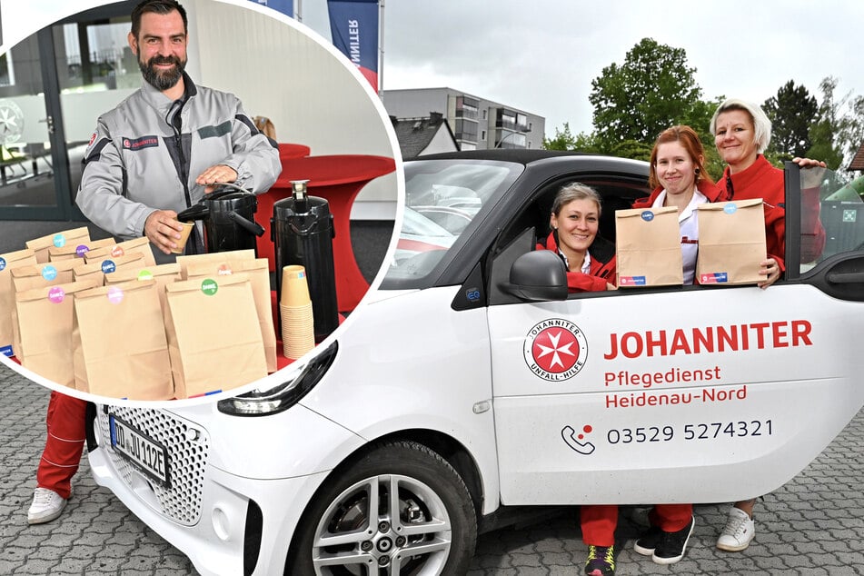 Dresden: Johanniter überraschen die Pfleger: Ein Dankeschön zum Anbeißen