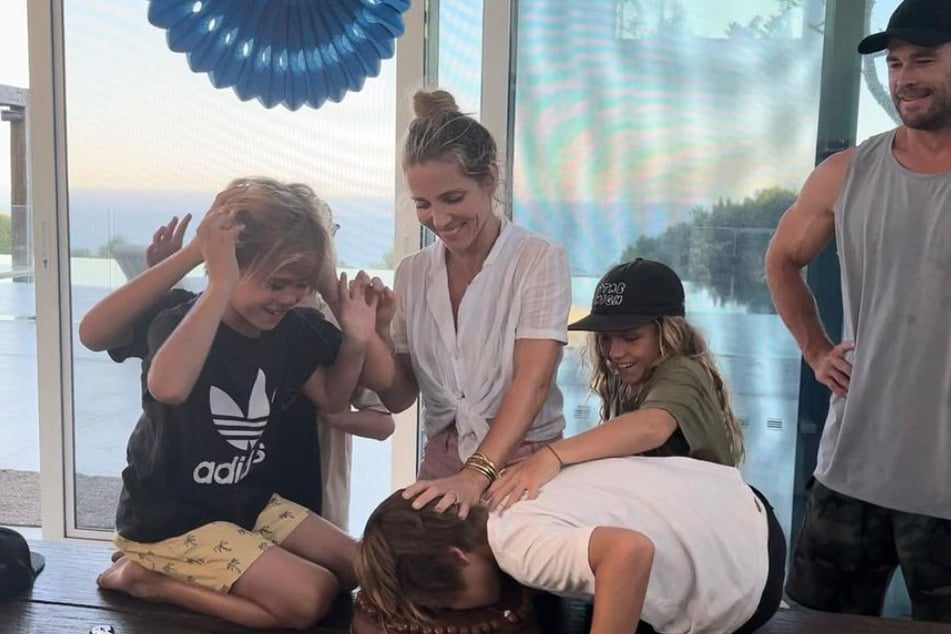 Chris Hemsworth and Elsa Pataky celebrate their twin sons' birthday with a chocolatey surprise.