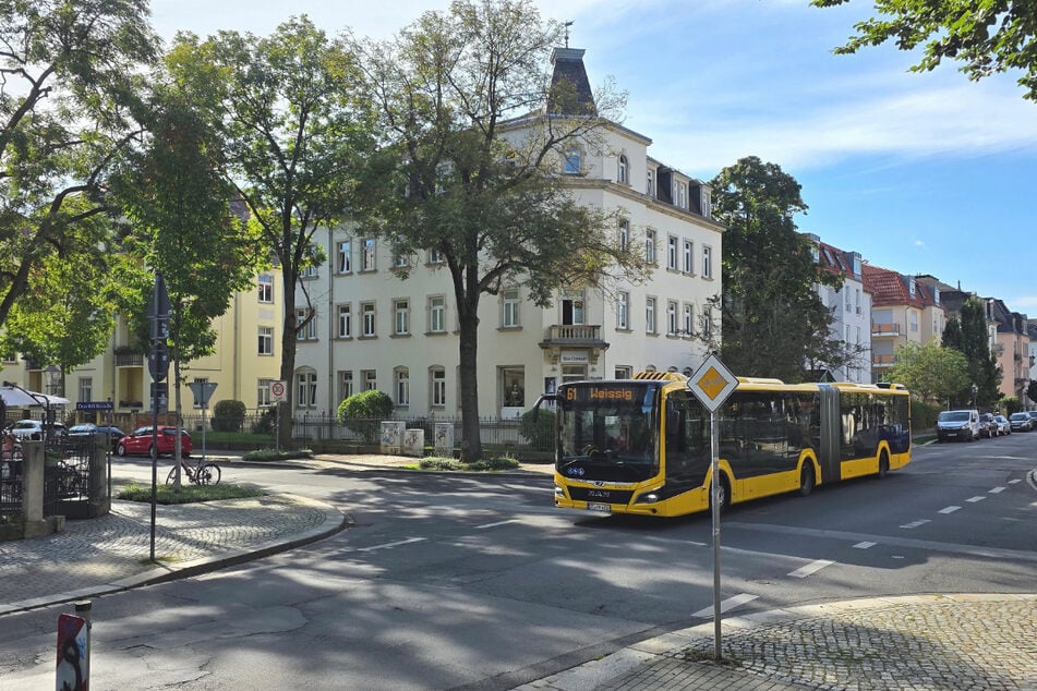 In Striesen musste der Linienbus eine Vollbremsung hinlegen.