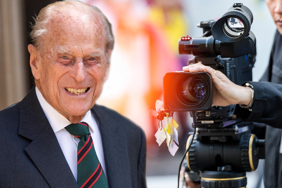 The BBC chose to cover Prince Philip's death on most of its channels to the complete exclusion of all other programming (collage, stock image).