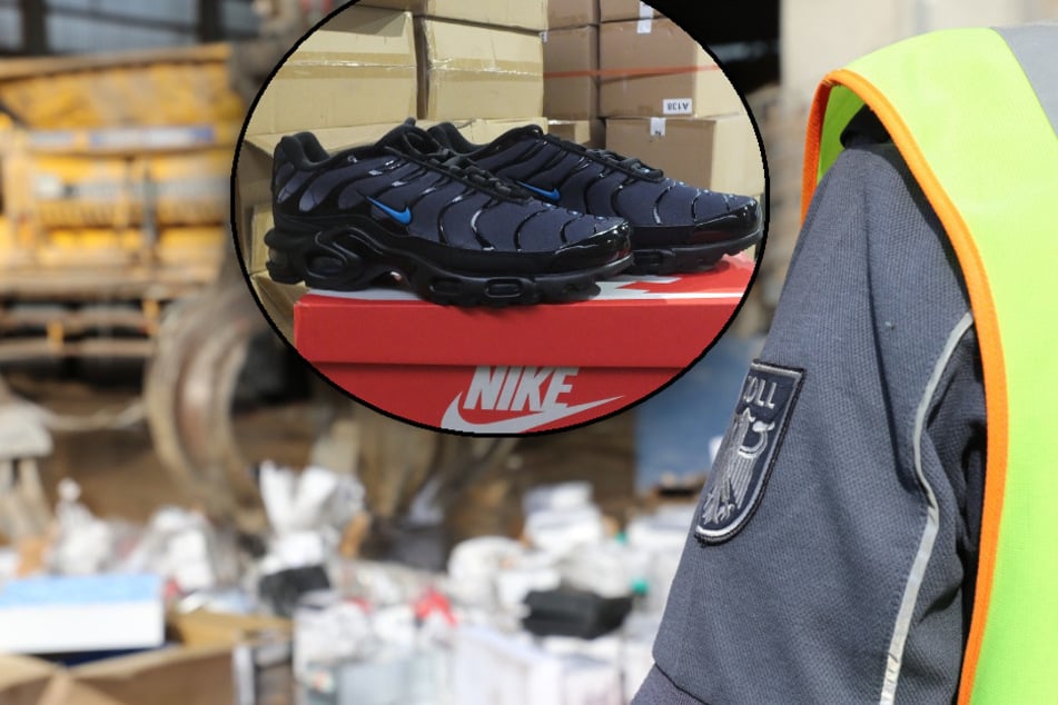 Etwa 15.000 gefälschte Nike-Schuhe hat der Hamburger Zoll vernichtet.