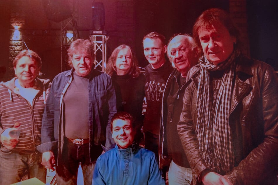 Die Puhdys 2013 im Alten Schlachthof, mittendrin Thomas Kian-Zenker (3.v.r.).