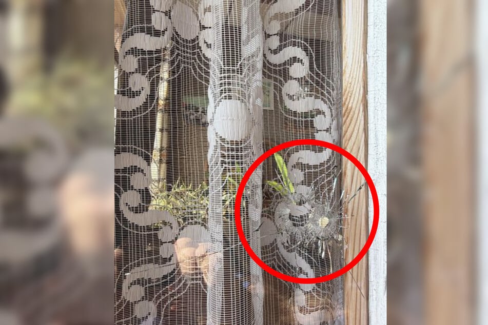 Der Schuss traf die Fensterscheibe des Nachbarhauses.