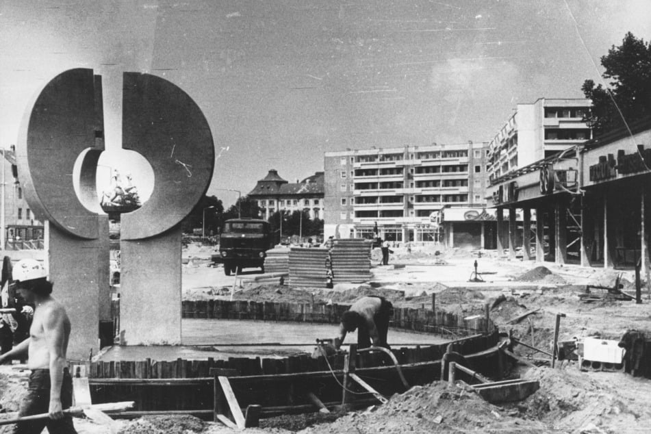 Die Aufnahme von 1979 entstand während des Baus der Kracht-Brunnen.
