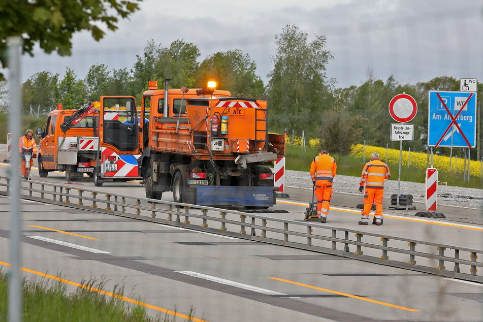Die A4 bei Glauchau ist am Donnerstagabend voll gesperrt. Grund dafür sind kurzfristige Instandsetzungsarbeiten.