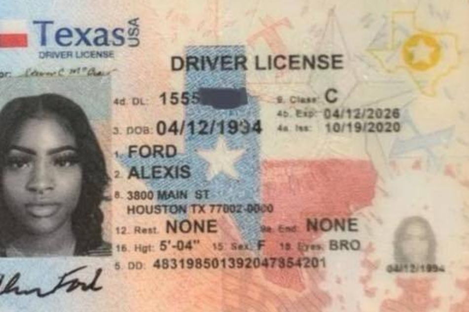 "Alexis Ford" nutzte einen gefälschten Führerschein, um sich dem Auto-Interessenten gegenüber auszuweisen.