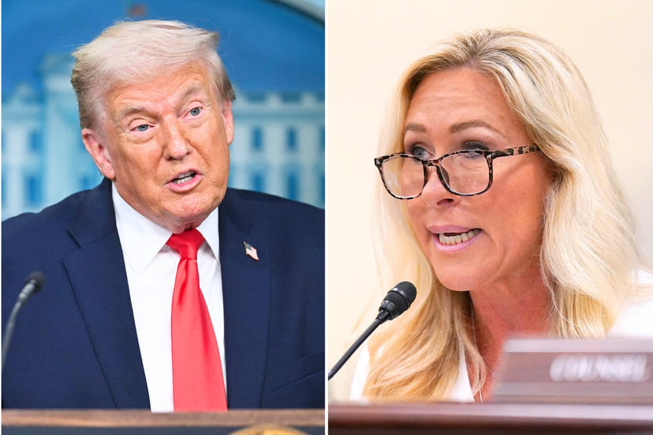 Marjorie Taylor Greene recently warned that President Donald Trump (l.) is leading the US "into civil war" after another US citizen was killed in Minneapolis.