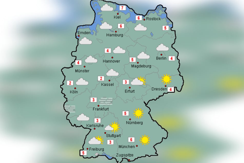 Am Sonntag wird es in manchen Regionen Deutschlands windig, frostig und kalt.