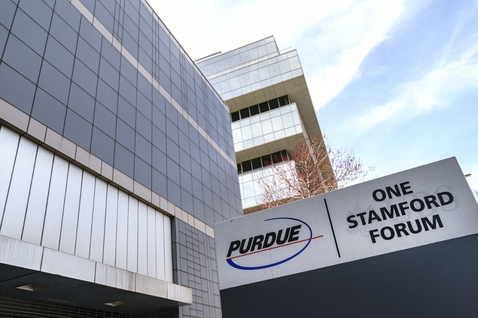 The headquarters of Purdue Pharma, the maker of OxyContin, stand in Stamford, Connecticut.