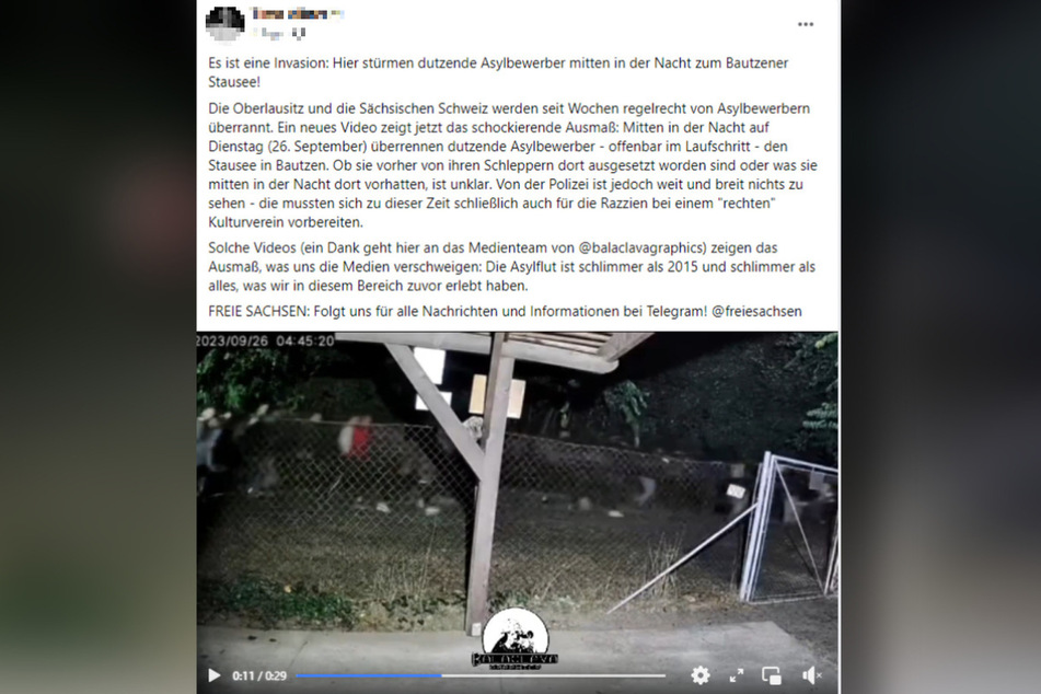 Dieses Video von der ungarisch-serbischen Grenze wurde auf Facebook, TikTok, X (Twitter) und in diversen Telegram-Kanälen zur "Invasion am Bautzener Stausee".