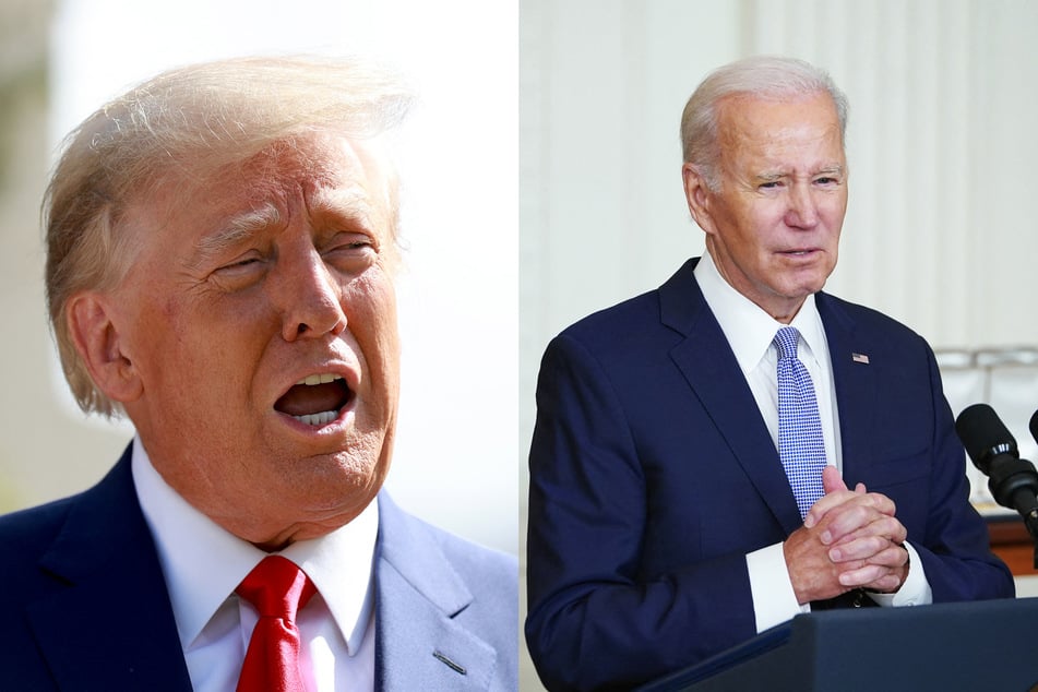 Many are arguing that Joe Biden (r.) should be held accountable in the same way Donald Trump has been for a similar offense.