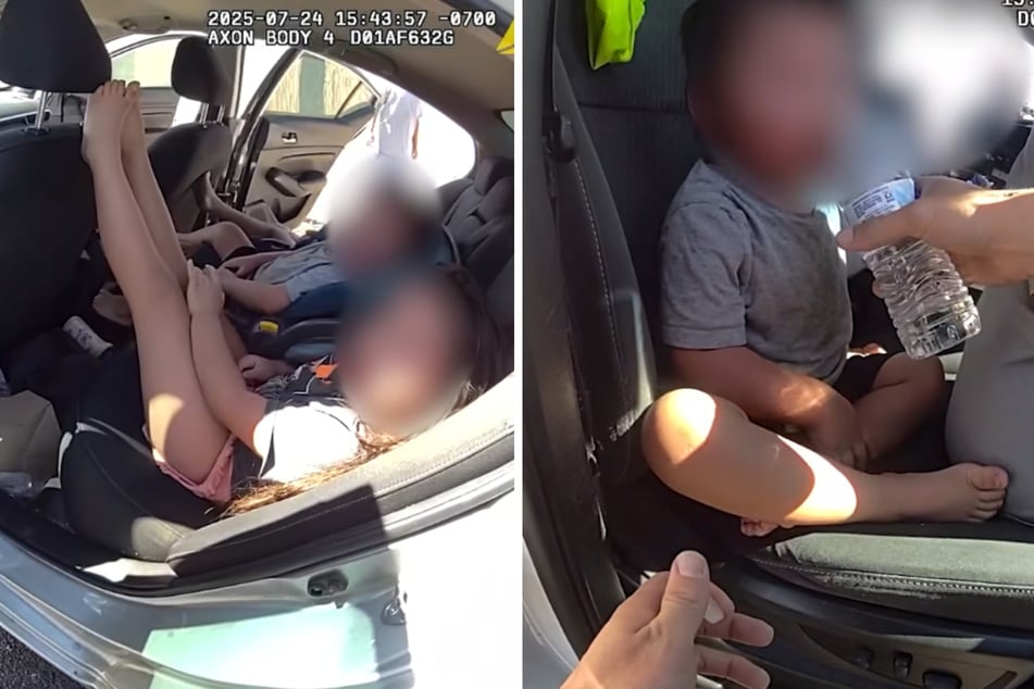 Vier Kinder wurden aus dem Hitzeauto gerettet.