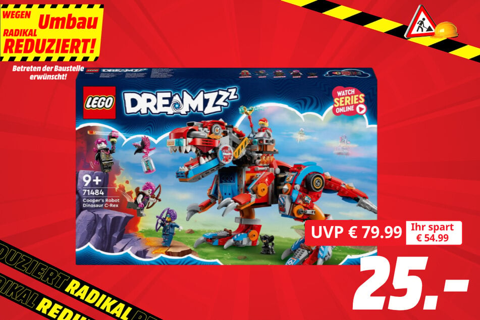 Lego-Bausatz DREAMZzz 71484 Coopers Dino-Mech C-Rex
für 25 statt 79,99 Euro