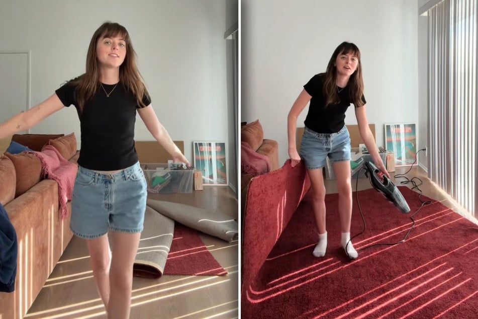 Geschafft: Paige Thalia freut sich über ihr Stück vom roten Teppich der Oscarverleihung.