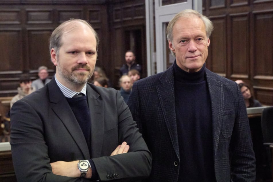 David Rieks (l.), der Anwalt von Blocks Lebensgefährtem Gerhard Delling, widersprach am Dienstag den Ausführungen der Staatsanwaltschaft.