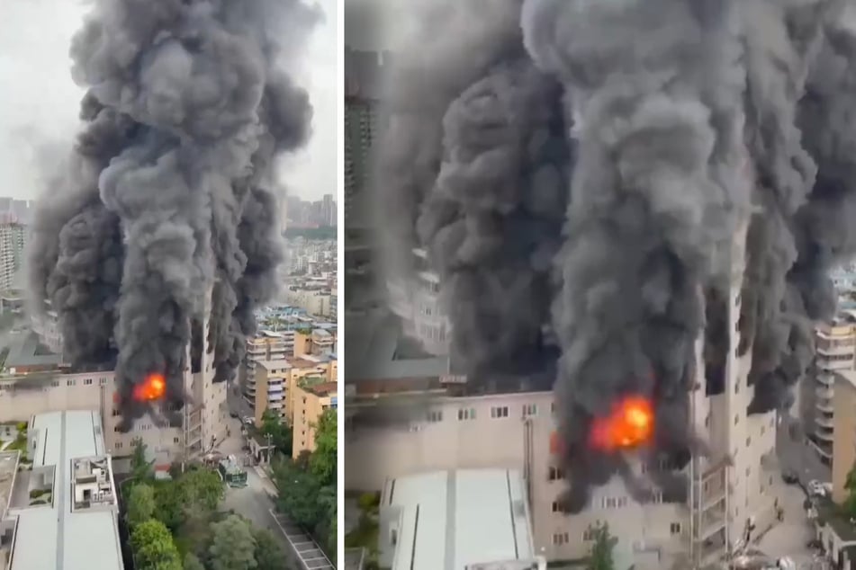 Innerhalb von Minuten stand das Kaufhaus in Flammen.