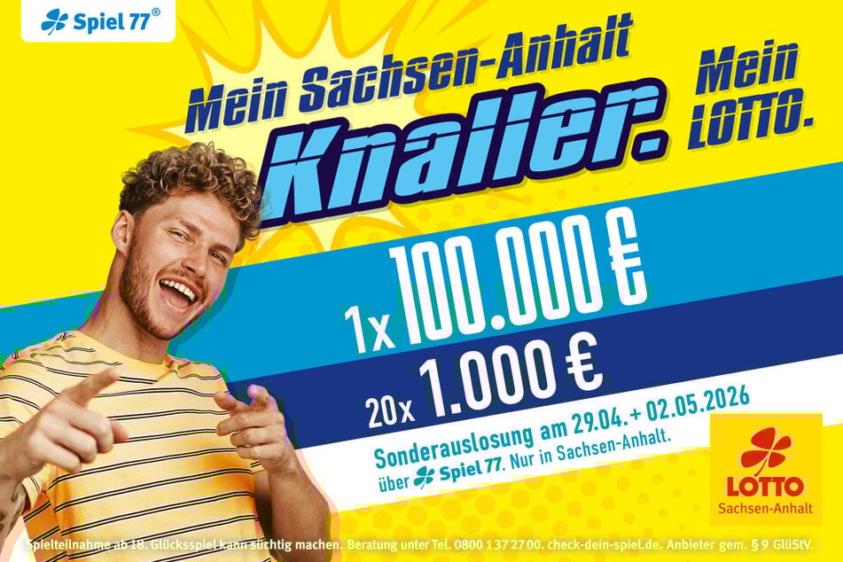Lasst Euch nicht die Extra-Chance auf 1x 100.000 Euro und 20x 1.000 Euro bei LOTTO Sachsen-Anhalt entgehen