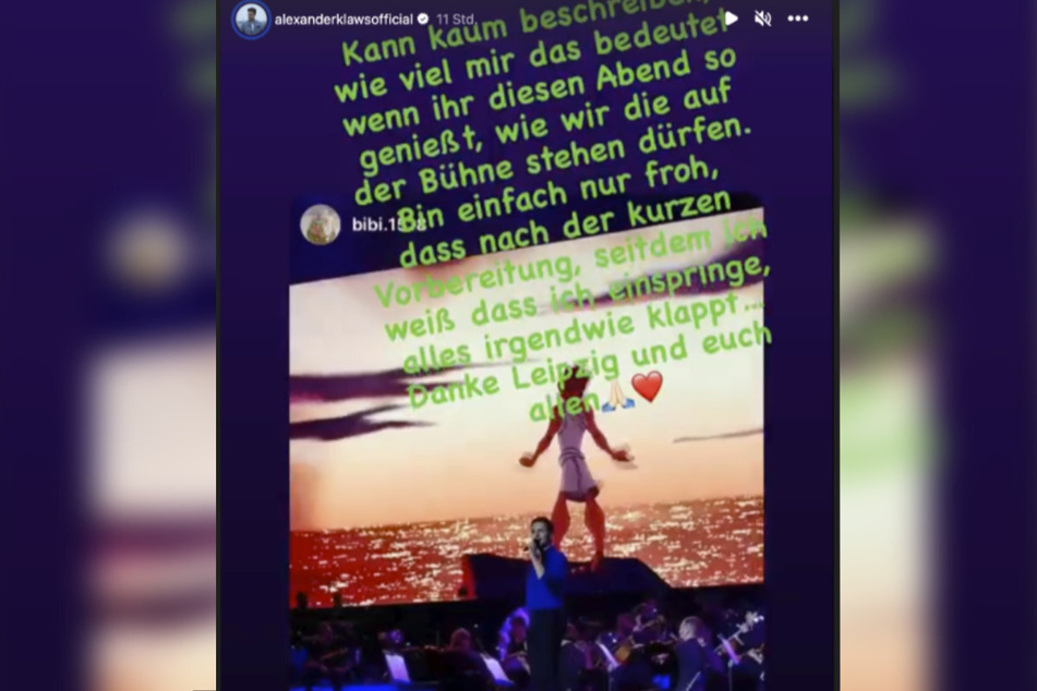 Bei Instagram meldete sich Alexander Klaws (39) nach seinem Auftritt in Leipzig für "Disney 100" noch einmal zu Wort.