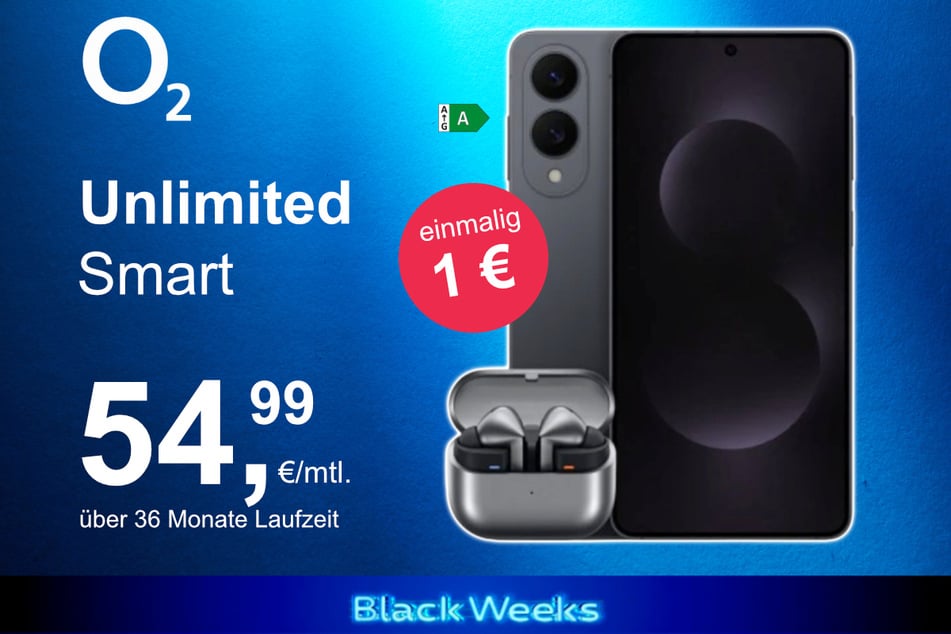Das Samsung Galaxy S25 Edge + Buds 3 Pro im o2 Mobile Unlimited Smart für einmalig 1 Euro.