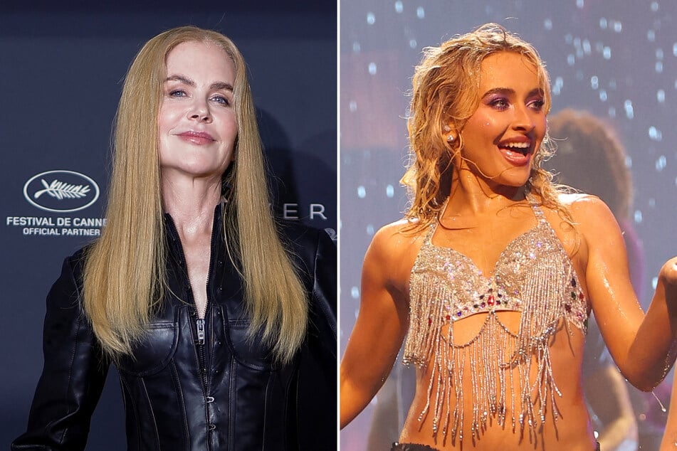 Sabrina Carpenter (r.) "arrested" Nicole Kidman during her recent Short n' Sweet Tour stop in Nashville, Tennessee!